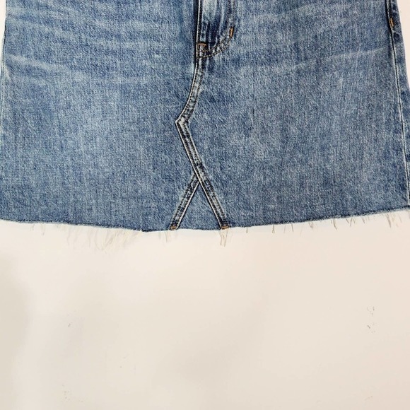 Euc Madwell Rigid Denim A-Line Mini Skirt in Lakeline Wash: Eco Edition Size 26 - Picture 6 of 11